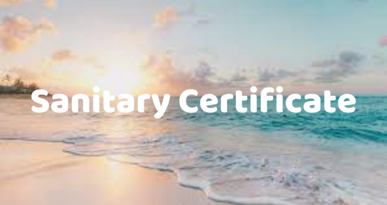 Giấy chứng nhận vệ sinh Sanitary Certificate - VIETCERT