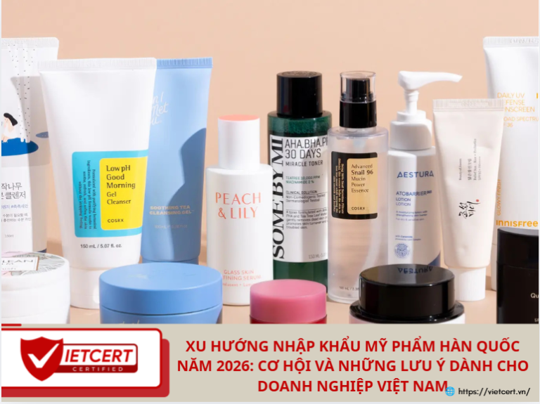 Xu hướng nhập khẩu mỹ phẩm Hàn Quốc năm 2026: Cơ hội và những lưu ý dành cho doanh nghiệp Việt Nam