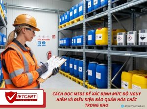 Cách đọc MSDS để xác định mức độ nguy hiểm và điều kiện bảo quản hóa chất trong kho.